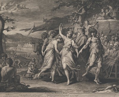 A Grecian Harvest Home (Designer for veggene i det store rommet til Society for the Encouragement of the Arts) av James Barry