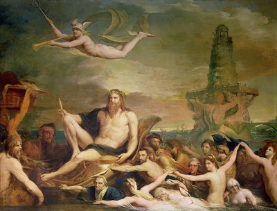 Handel, eller Themsens triumf, fjerde i serien The Progress of Human Culture and Knowledge, ca. 1777-84 av James Barry