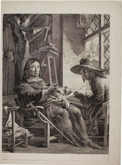 Milton dikterer til Ellwood the Quaker av James Barry