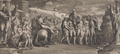 The Diagorides Victors at Olympia (Design for the Walls of the Great Room of Society for the Encouragement of the Arts) av James Barry