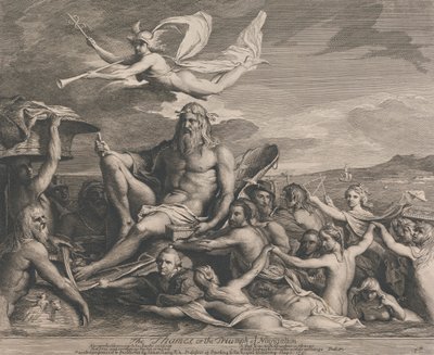 Themsen eller navigasjonens triumf (Design for the Great Room of Society for the Encouragement of the Arts) av James Barry
