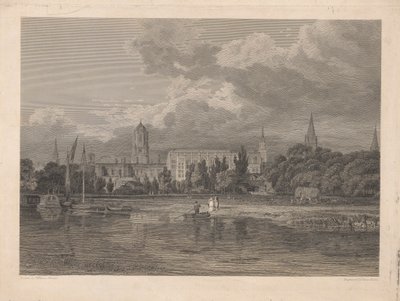 South View of Christ Church, etc. fra Meadows av James Basire