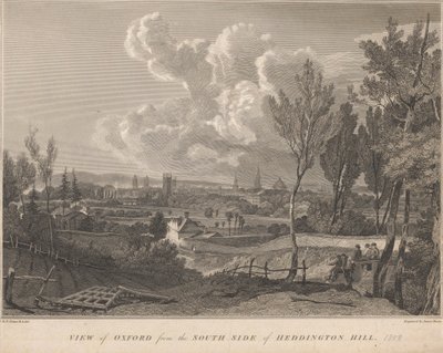Utsikt over Oxford fra sørsiden av Heddington Hill av James Basire