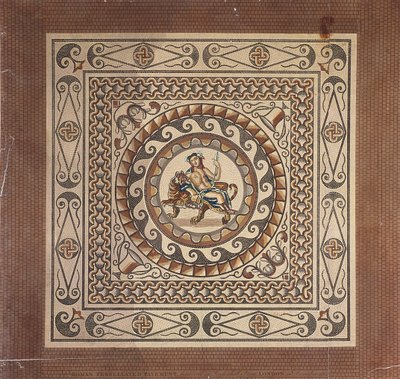 Romersk fortau med tesseller, oppdaget i Leadenhall Street, London, 1804 av James Basire II