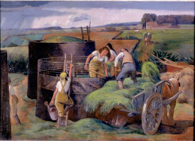 Silage, ca. 1940 (olje på lerret) av James Bateman
