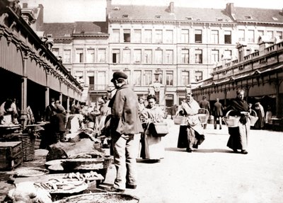 Markedsboder, Antwerpen, 1898. av James Batkin