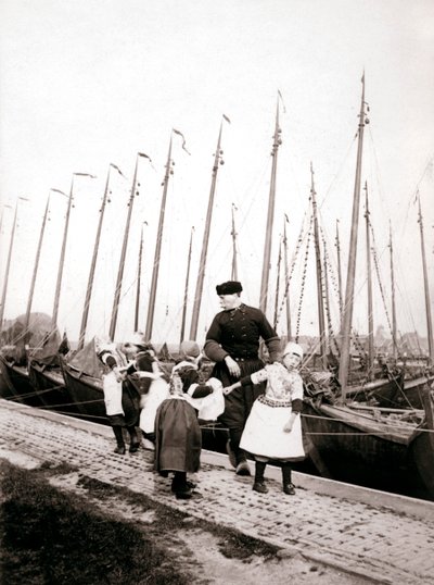 Folk på Marken Island, Nederland, 1898 av James Batkin
