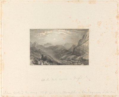 Dalen som Israels barn holdt leir i, Sinai-fjellet i det fjerne av James Baylis Allen