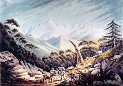 Nepalske gjetere i Himalaya, 1826 av James Bolivar Manson