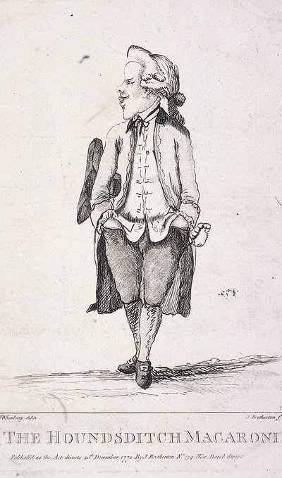 'The Houndsditch Macaroni', 1772 av James Bretherton