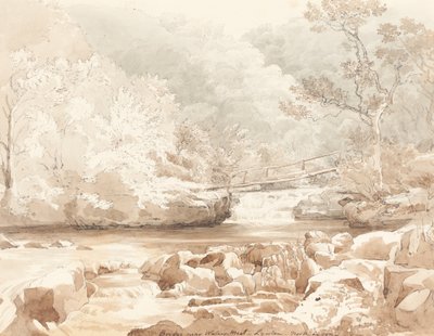 Bridge nær Waters-Meet, Lynton, North Devon, første halvdel av 1800-tallet. av James Bulwer