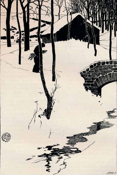 En hytte i en skog, c1897 av James Cadenhead