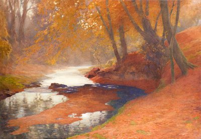 Høstscene (akvarell) av James Cadenhead
