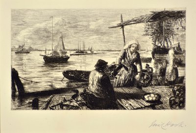 En markedsbåt, Holland av James Clarke Hook