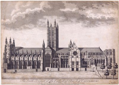 Canterbury katedral, ca. 1716-37 av James Cole