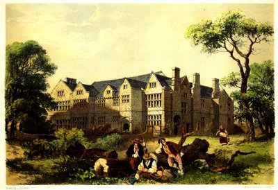 Sawston Hall, Cambridgeshire, 1848 av James Dafforne