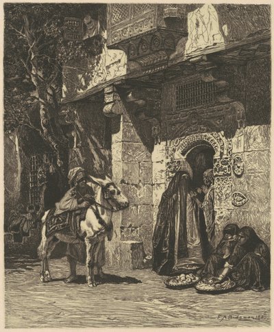 En dame fra Kairo på besøk av James David Smillie, after Frederic Arthur Bridgman