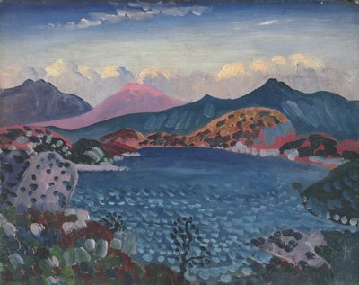 Bala Lake, ca. 1911 (olje på panel) av James Dickson Innes