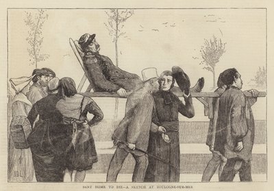 Sendt hjem for å dø, en skisse ved Boulogne-sur-Mer av James Dromgole Linton