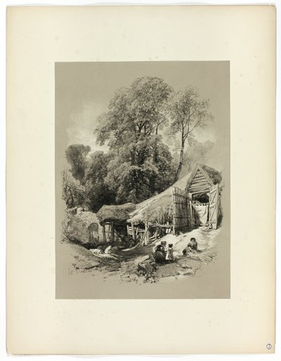 På Dorking, fra Picturesque Selections av James Duffield Harding