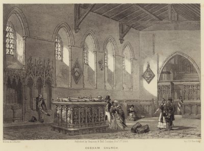Cobham Church (gravering) av James Duffield Harding