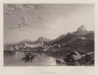 Kypros (farge litho) av James Duffield Harding