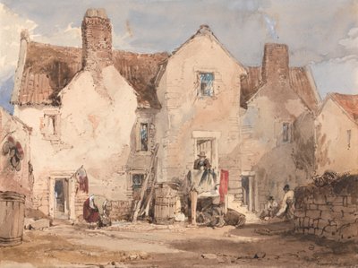 Fishermen's Houses at Sculcoats nær Hull, Yorkshire av James Duffield Harding