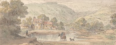 Fording the Stream i en fjelldal av James Duffield Harding