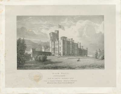 Ilam Hall: litografi av James Duffield Harding