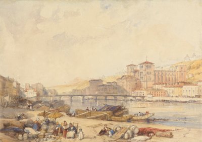 Lyons fra Quayside på Rhone av James Duffield Harding