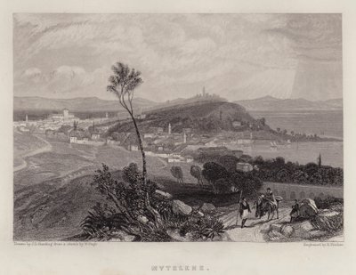 Mytelene (farge litho) av James Duffield Harding