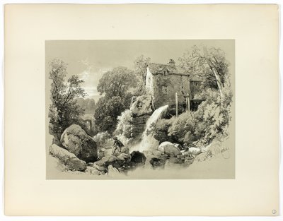 Pandy Mill, fra Picturesque Selections av James Duffield Harding