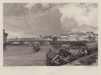 Pisa (farge litho) av James Duffield Harding