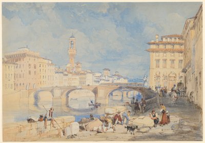 Ponte Santa Trinità, Firenze av James Duffield Harding