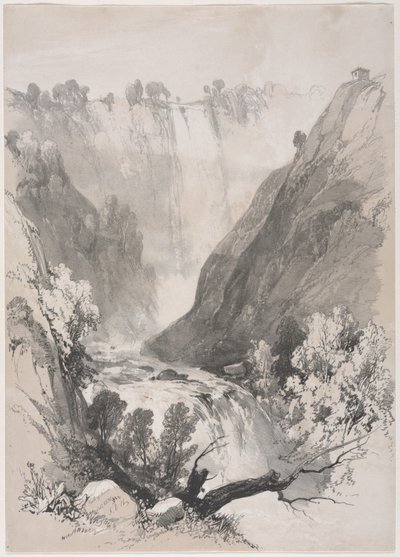 Skisser hjemme og i utlandet: Falls of Terni av James Duffield Harding