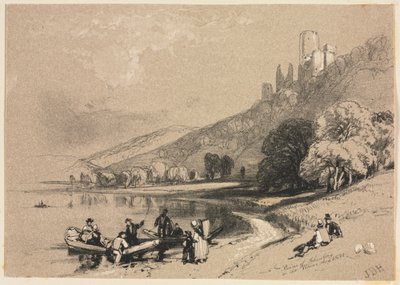 Skisser hjemme og i utlandet: Ruinene av Schonberg på Rhinen, 1834. av James Duffield Harding