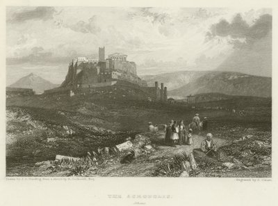 Akropolis, Athen av James Duffield Harding