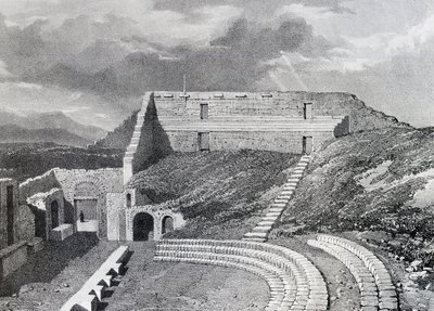 Tragisk teater, 1828 av James Duffield Harding