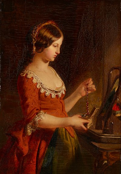 Jewel Casket (olje om bord) av James Eckford Lauder