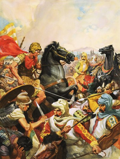 Aleksander den store rir på Bucephalus av James Edwin McConnell