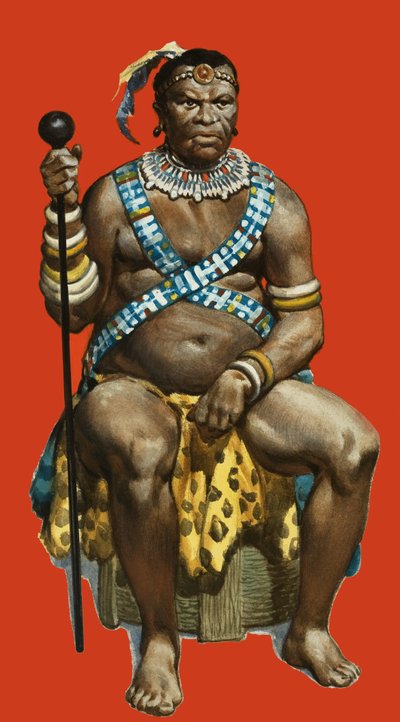 Høvding Dingaan av zuluene av James Edwin McConnell