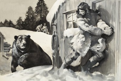 Grizzlybjørn (gouache på papir) av James Edwin McConnell