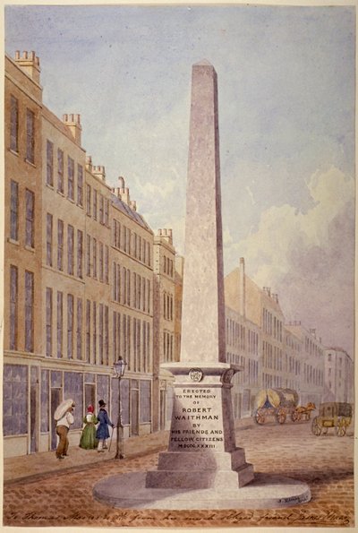Monument ved krysset mellom Farringdon Street og Fleet Street, City of London, 1833 av James Elmes
