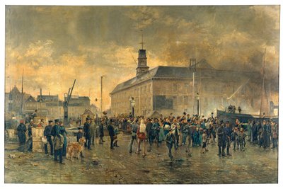 Belgiske emigranter (olje på lerret) av James Ensor
