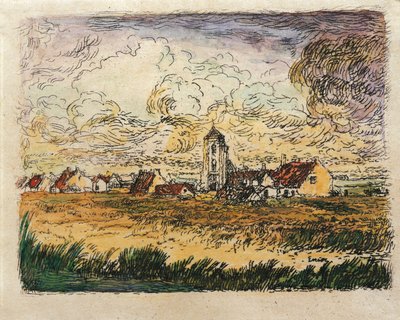 Belgia, liten utsikt over Mariakerke av James Ensor