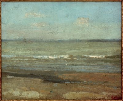 Grått sjølandskap av James Sidney Ensor