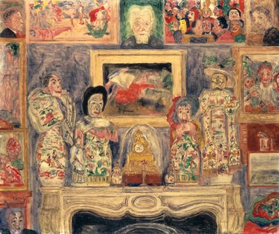 Interiør med tre portretter av James Ensor