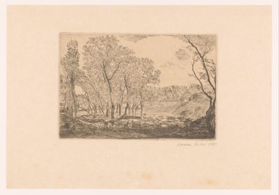 Landskap med poppel ved vannet La mare aux peupliers av James Ensor