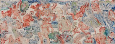 Monstre sammenflettet usydd, sammenflettet (A) av James Ensor