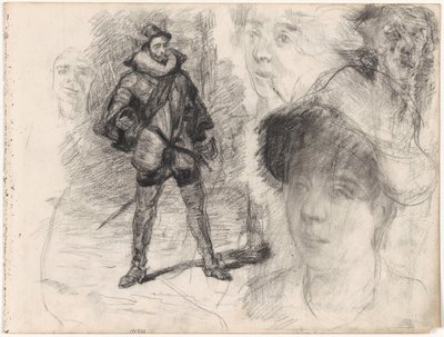 Spansk soldat og fire ansikter av James Ensor